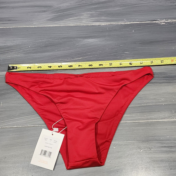 Andie Swim‎ The Cheeky Bottom Bikini Cherry Red Size Small Style AB303 - Picture 7 of 7